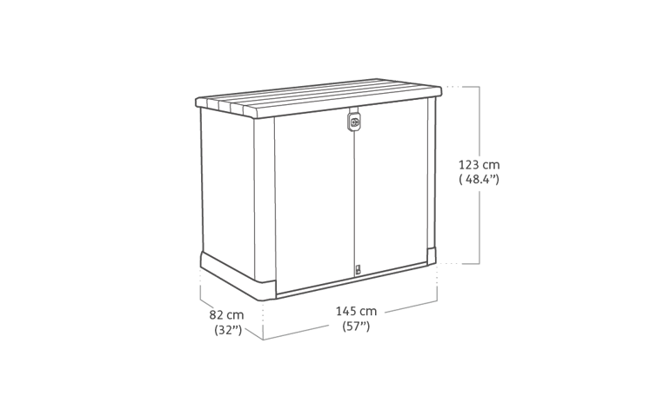 Store-it-Out Pro Opbergbox - 145,5x82x125cm - Antraciet